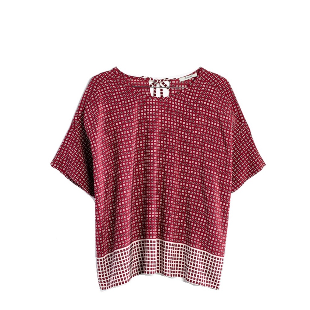 Madewell Premiere Bow-Back Silk Tee
